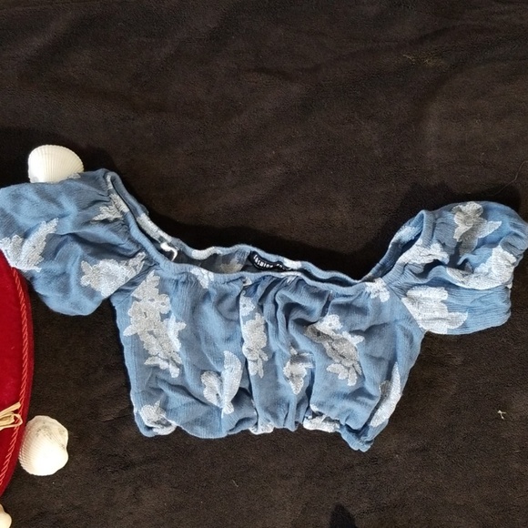 NOVA BABE Blue Crop Top SET! - Picture 3 of 3